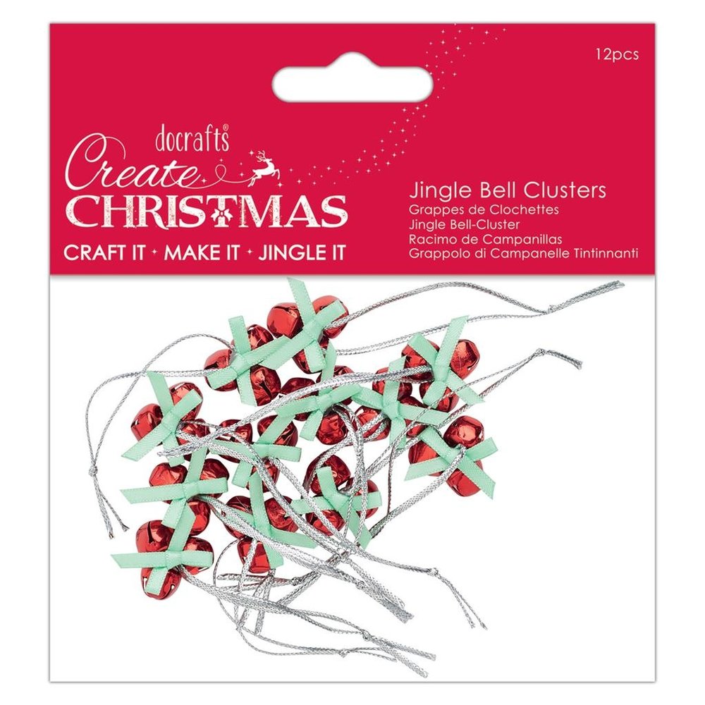 Papermania Create Christmas Jingle Bell Clusters (12pcs) (PMA 356957) (DISCONTINUED) Papermania Create Christmas Jingle Bell Clusters (12pcs) (PMA 356957) (DISCONTINUED)