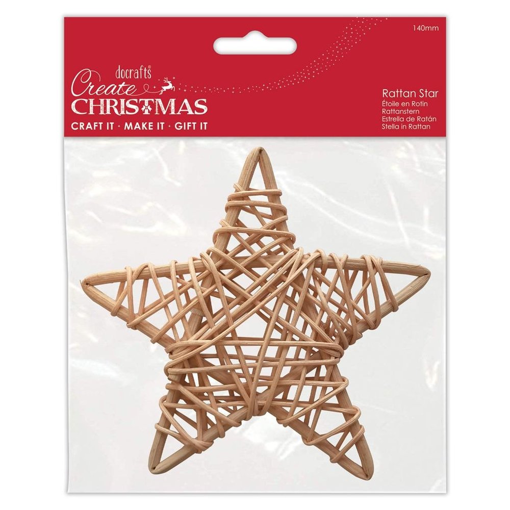 Papermania Create Christmas Rattan Star Natural 140mm (PMA 174460) (DISCONTINUED) Papermania Create Christmas Rattan Star Natural 140mm (PMA 174460) (DISCONTINUED)