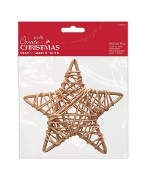 Papermania Create Christmas Rattan Star Natural 140mm (PMA 174460) (DISCONTINUED)