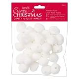 Papermania Create Christmas Thread Your Own Pom Poms White (30pcs) (PMA 105959) (DISCONTINUED)