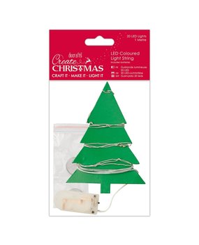 Papermania Create Christmas LED Light String Multi Coloured (20pcs) (PMA 105964) (DISCONTINUED)