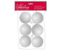 Papermania Create Christmas Make Your Own Polystyrene Decorations Baubles (6pcs) (PMA 827911)