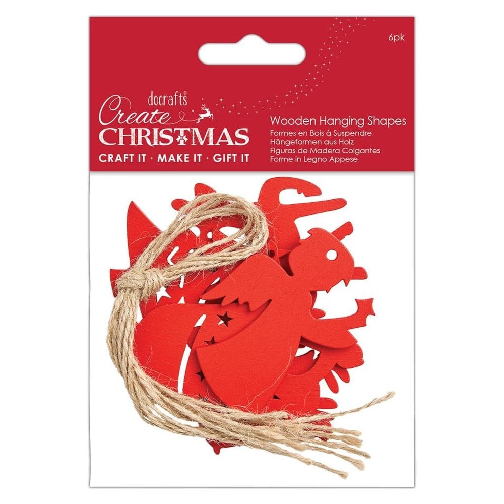 Papermania Create Christmas Wooden Hanging Shapes (6pcs) (PMA 174993) (DISCONTINUED) Papermania Create Christmas Wooden Hanging Shapes (6pcs) (PMA 174993) (DISCONTINUED)