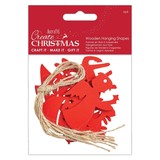 Papermania Create Christmas Wooden Hanging Shapes (6pcs) (PMA 174993) (DISCONTINUED)