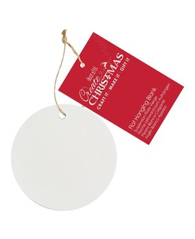 Papermania Create Christmas Flat Hanging Blank Ceramic Bauble (PMA 174051) (DISCONTINUED)