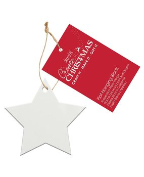 Papermania Create Christmas Flat Hanging Blank Clear Acrylic Star (PMA 174054) (DISCONTINUED)