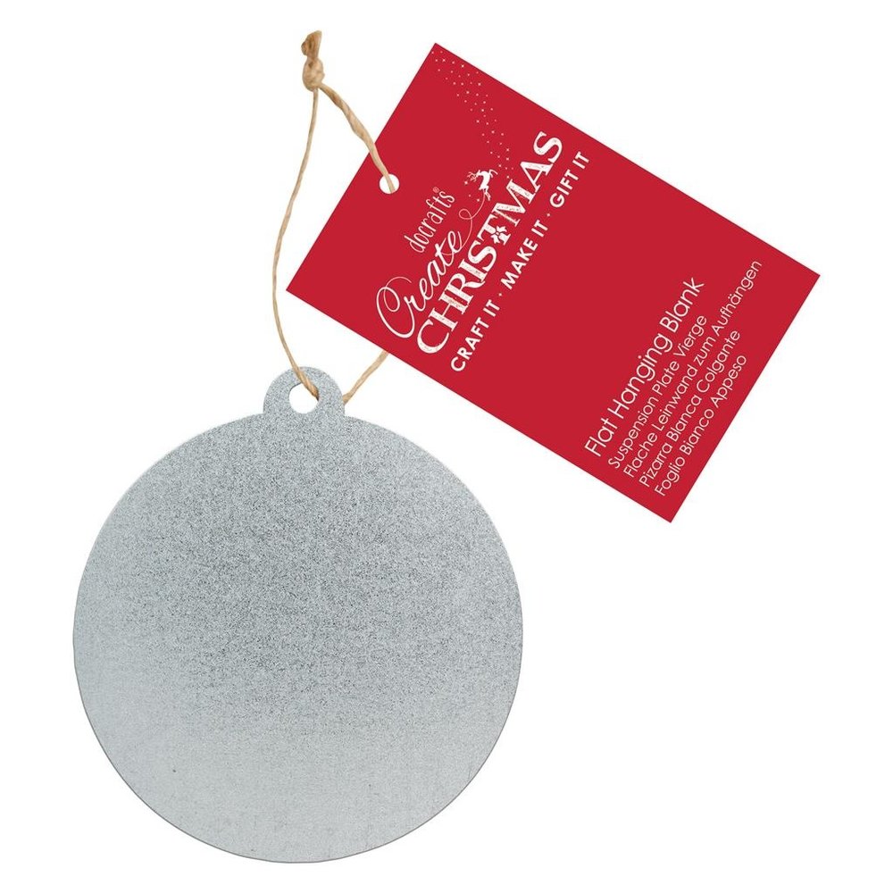 Papermania Create Christmas Flat Hanging Blank Metal Bauble (PMA 174059) (DISCONTINUED) Papermania Create Christmas Flat Hanging Blank Metal Bauble (PMA 174059) (DISCONTINUED)