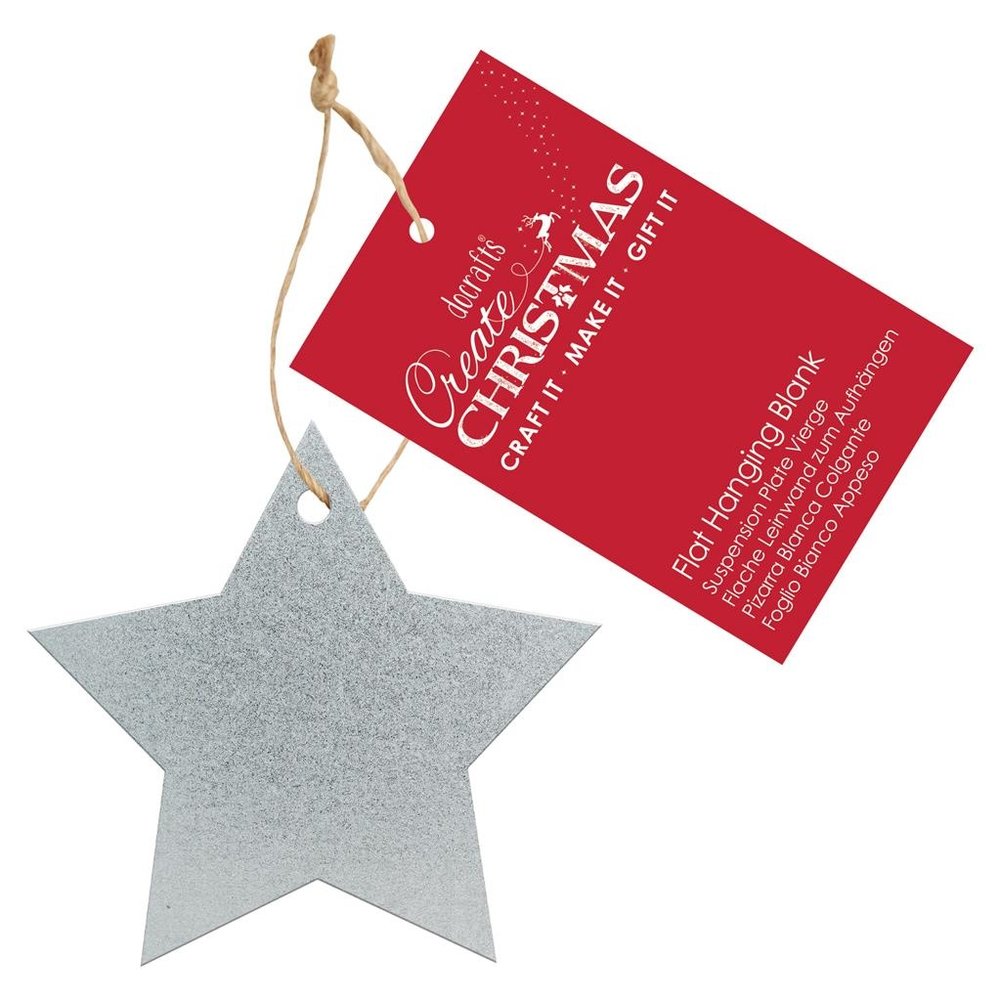 Papermania Create Christmas Flat Hanging Blank Metal Star (PMA 174058) (DISCONTINUED)