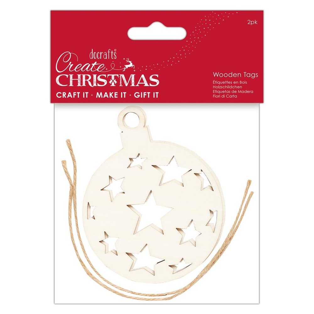 Papermania Create Christmas Laser Cut Wooden Tags (2pcs) (PMA 359919) (DISCONTINUED) Papermania Create Christmas Laser Cut Wooden Tags (2pcs) (PMA 359919) (DISCONTINUED)