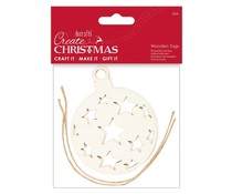 Papermania Create Christmas Laser Cut Wooden Tags (2pcs) (PMA 359919)