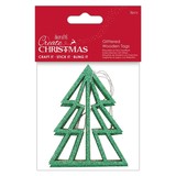 Papermania Create Christmas Glittered Wooden Tags Tree (3pcs) (PMA 359926) (DISCONTINUED)