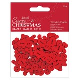 Papermania Create Christmas Wooden Shapes Mini Gingerbread Men Red (30pcs) (PMA 174581) (DISCONTINUED)