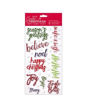 Papermania Create Christmas Thicker Stickers Christmas Words (PMA 351807) (DISCONTINUED)