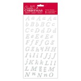 Papermania Create Christmas Thicker Stickers Christmas Alphabet Silver Glitter (PMA 351801) (DISCONTINUED)