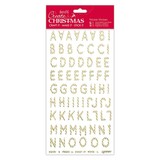 Papermania Create Christmas Thicker Stickers Christmas Alphabet Gold Candy Stripe (PMA 351800) (DISCONTINUED)