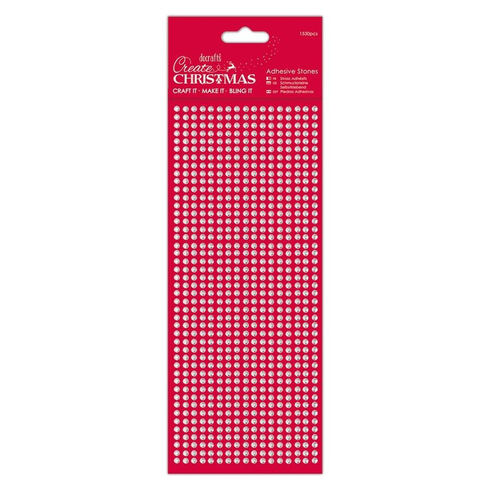 Papermania Create Christmas Adhesive Stones Silver (1530pcs) (PMA 806001) (DISCONTINUED)
