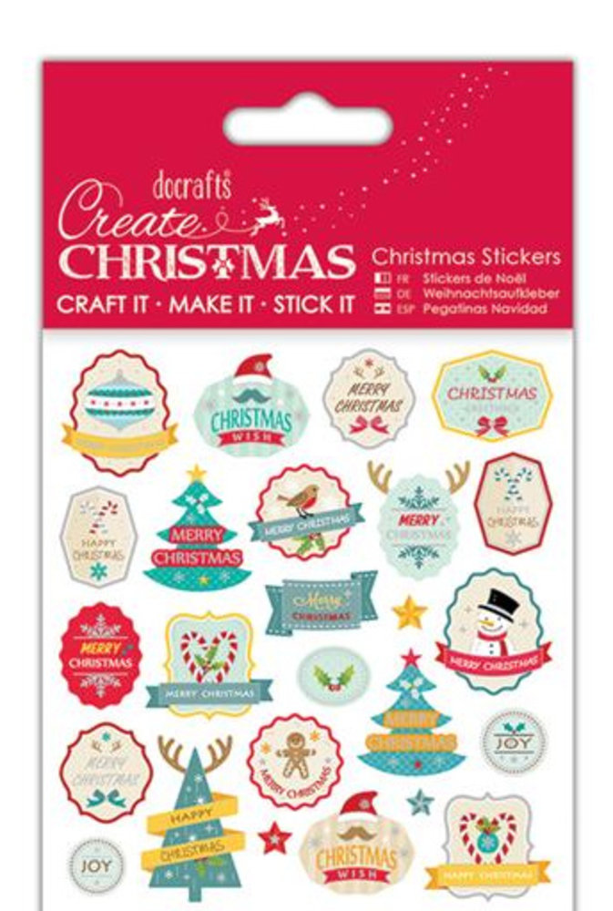 Papermania Create Christmas Stickers Retro (PMA 804936) (DISCONTINUED)