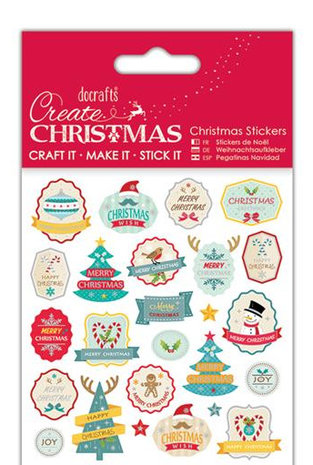 Papermania Create Christmas Stickers Retro (PMA 804936) (DISCONTINUED)