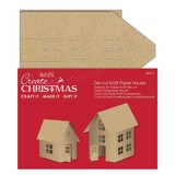 Papermania Create Christmas Die-cut Kraft Paper Houses Brown (6pcs) (PMA 157997) (DISCONTINUED)