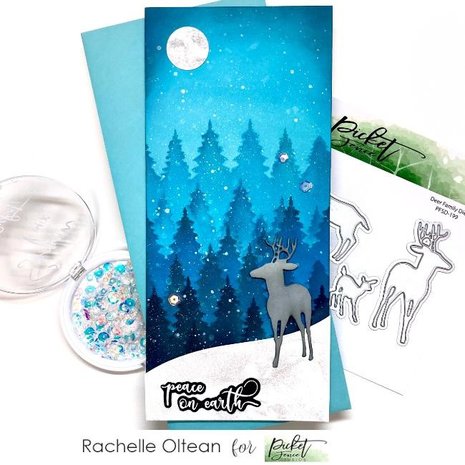 Picket Fence Studios Slim Line Double Tree Line 4x10 Inch Stencil (SC-258) (OUTLET)