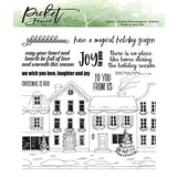 Picket Fence Studios Winter Has Come to Town 6x6 Inch Clear Stamps (C-125) (OUTLET)