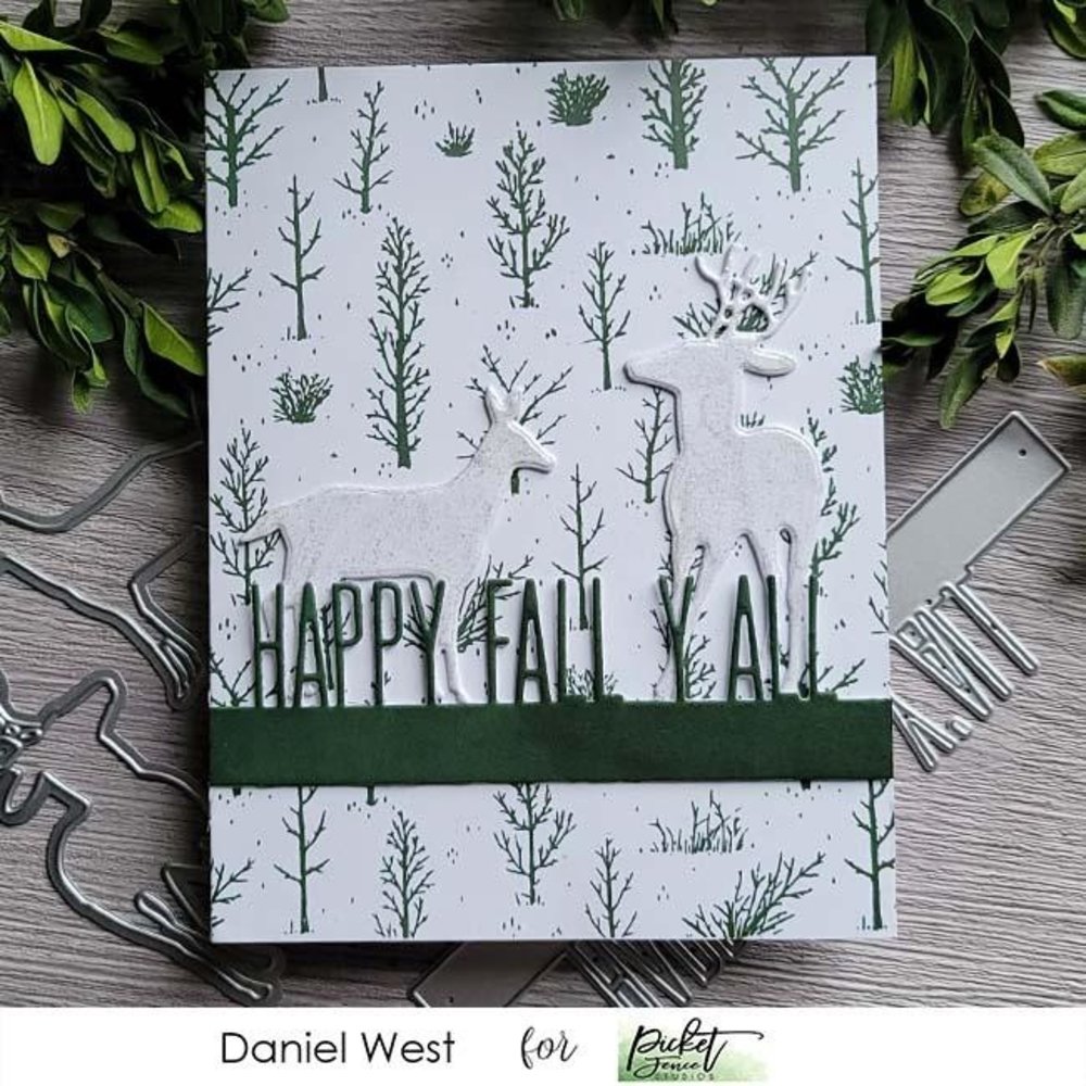 Picket Fence Studios Autumn Field 4x4 Inch Clear Stamps (BB-170) (OUTLET)