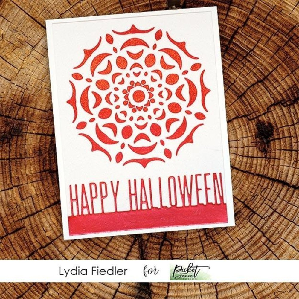 Picket Fence Studios Happy Halloween Word 2x6 Inch Topper Dies (PFSD-193) (OUTLET)