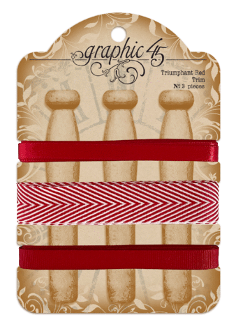 Graphic 45 Trim Triumphant Red (4502291) (OUTLET)