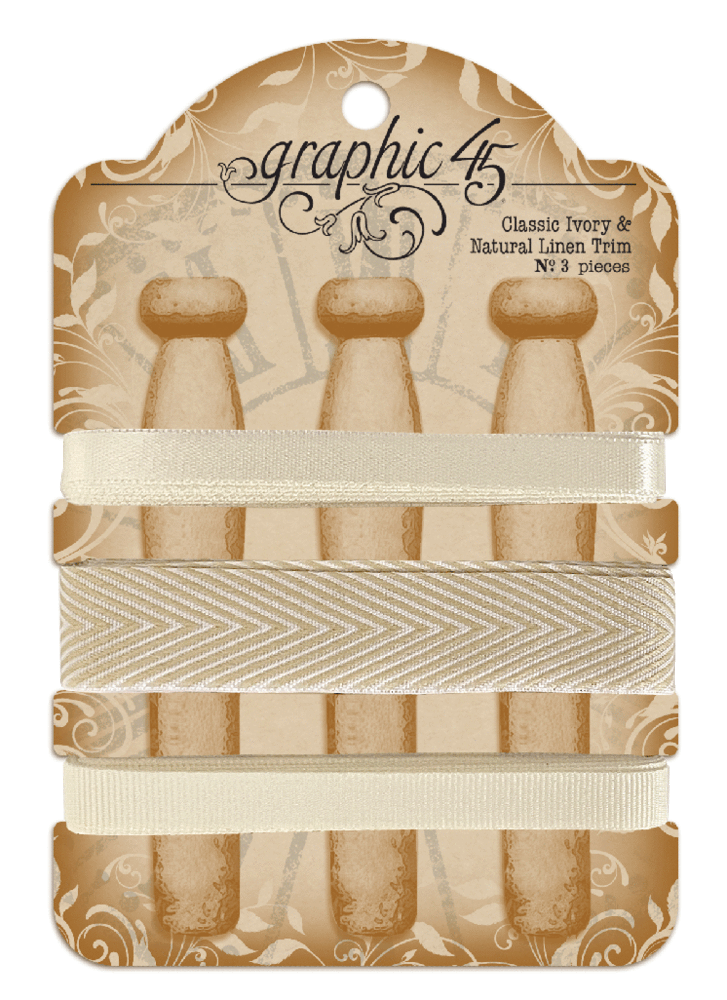 Graphic 45 Trim Classic Ivory & Natural Linen (4502289) (OUTLET)