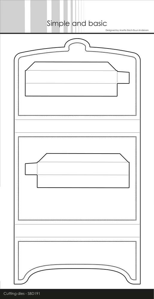 Simple and Basic Giftbox for A6 Cards Cutting Dies (SBD191)