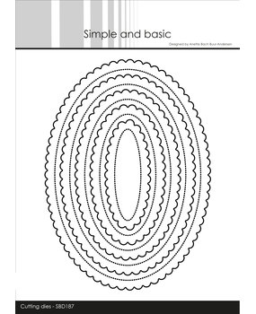 Simple and Basic Small Pierced Scalloped Ovals Cutting Dies (SBD187) (DISCONTINUED)