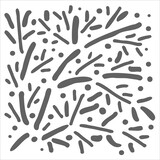 The Crafter's Workshop Scattered Branches 6x6 Inch Stencil (TCW939s) (OUTLET)