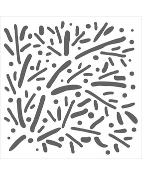 The Crafter's Workshop Scattered Branches 6x6 Inch Stencil (TCW939s) (OUTLET)