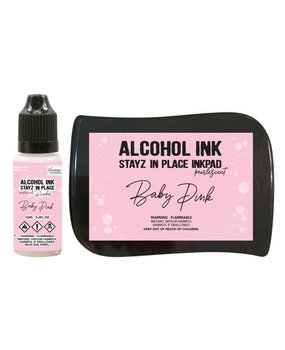 Couture Creations Stayz in Place Alcohol Ink Pearlescent Baby Pink Pad+Reinker (CO728182) (OUTLET)
