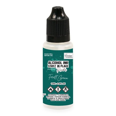 Couture Creations Stayz in Place Alcohol Ink Pearlescent Forest Green (12ml) Reinker (CO728223) (OUTLET)