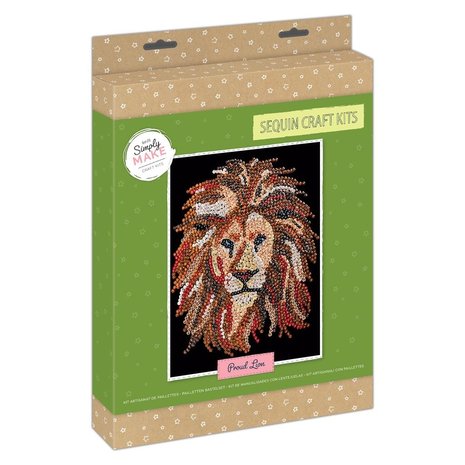 Simply Make Sequin Craft Kit Proud Lion (DSM 105150) (OUTLET) Simply Make Sequin Craft Kit Proud Lion (DSM 105150) (OUTLET)