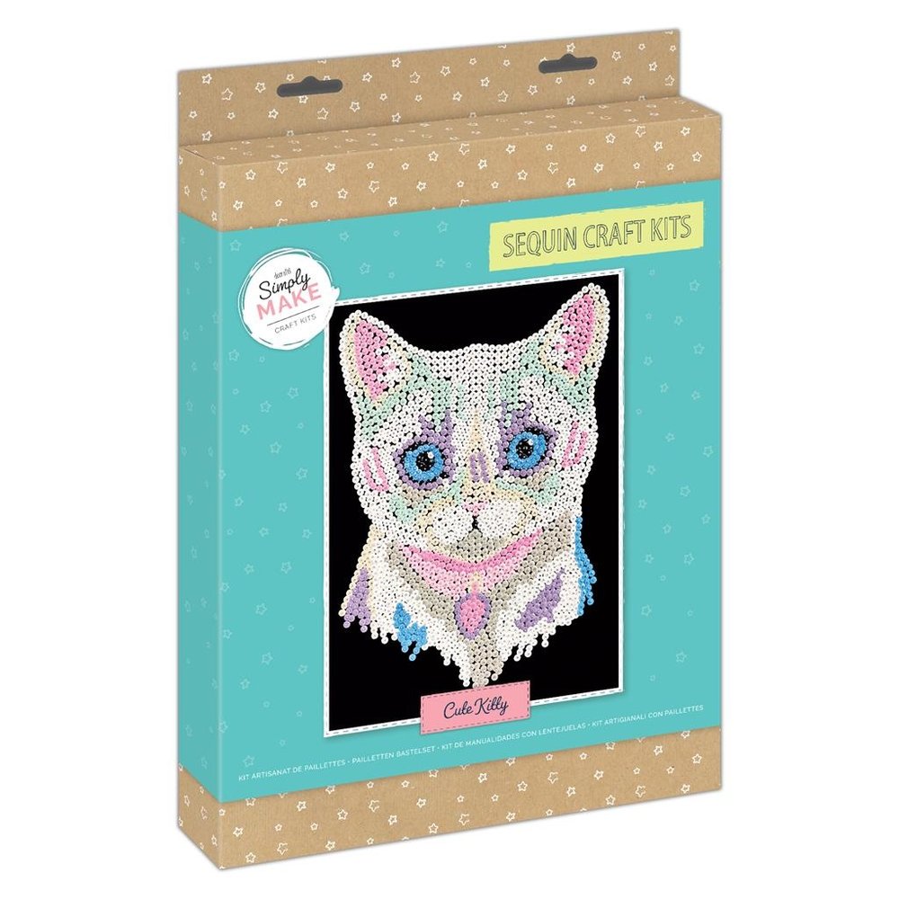 Simply Make Sequin Craft Kit Cute Kitty (DSM 105155) (OUTLET)