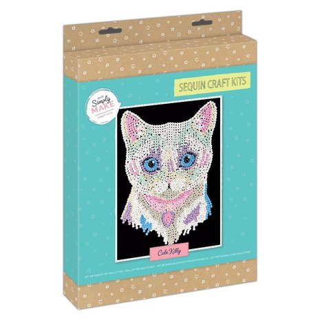 Simply Make Sequin Craft Kit Cute Kitty (DSM 105155) (OUTLET)