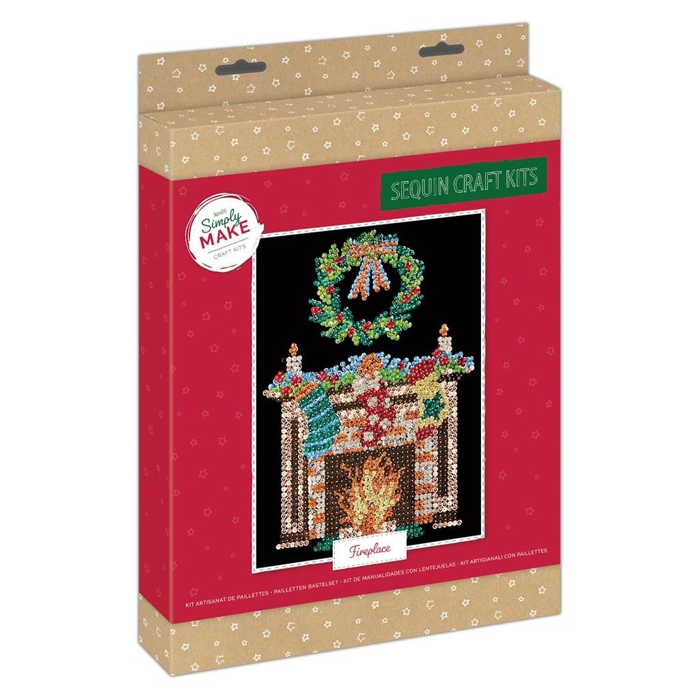 Simply Make Sequin Craft Kit Christmas Fireplace (DSM 105156) (OUTLET) Simply Make Sequin Craft Kit Christmas Fireplace (DSM 105156) (OUTLET)