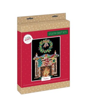 Simply Make Sequin Craft Kit Christmas Fireplace (DSM 105156) (OUTLET)