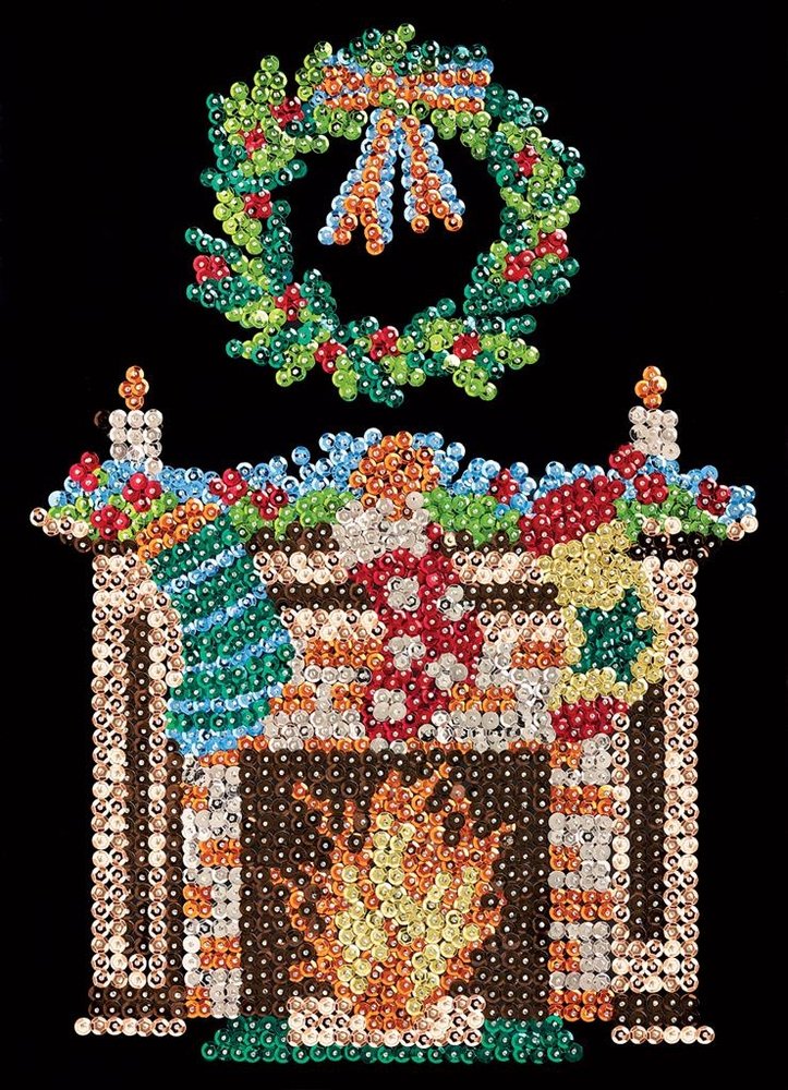 Simply Make Sequin Craft Kit Christmas Fireplace (DSM 105156) (OUTLET) Simply Make Sequin Craft Kit Christmas Fireplace (DSM 105156) (OUTLET)