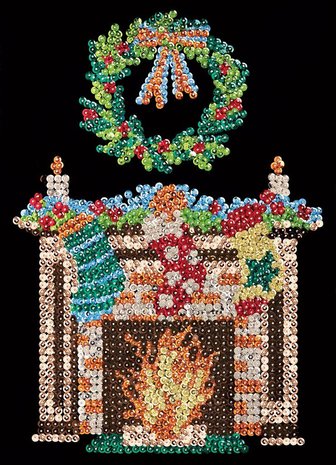 Simply Make Sequin Craft Kit Christmas Fireplace (DSM 105156) (OUTLET) Simply Make Sequin Craft Kit Christmas Fireplace (DSM 105156) (OUTLET)