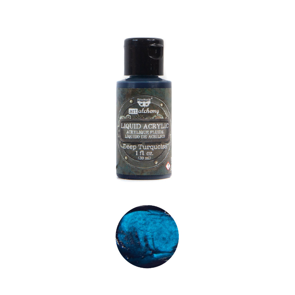 Finnabair Art Alchemy Liquid Acrylic Paint Deep Turquoise (967307)