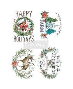 Re-Design with Prima Holly Jolly Xmas 24x35 Inch Decor Transfers (655594) (DISCONTINUED)