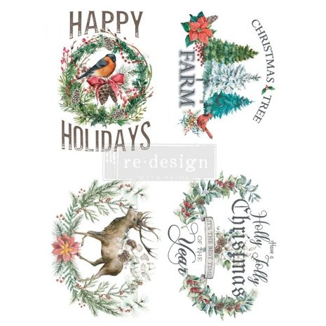Re-Design with Prima Holly Jolly Xmas 24x35 Inch Decor Transfers (655594) (DISCONTINUED) Re-Design with Prima Holly Jolly Xmas 24x35 Inch Decor Transfers (655594) (DISCONTINUED)