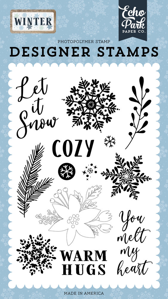 Echo Park Cozy Winter Clear Stamps (WTR257043) (OUTLET)