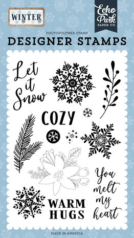 Echo Park Cozy Winter Clear Stamps (WTR257043) (OUTLET)