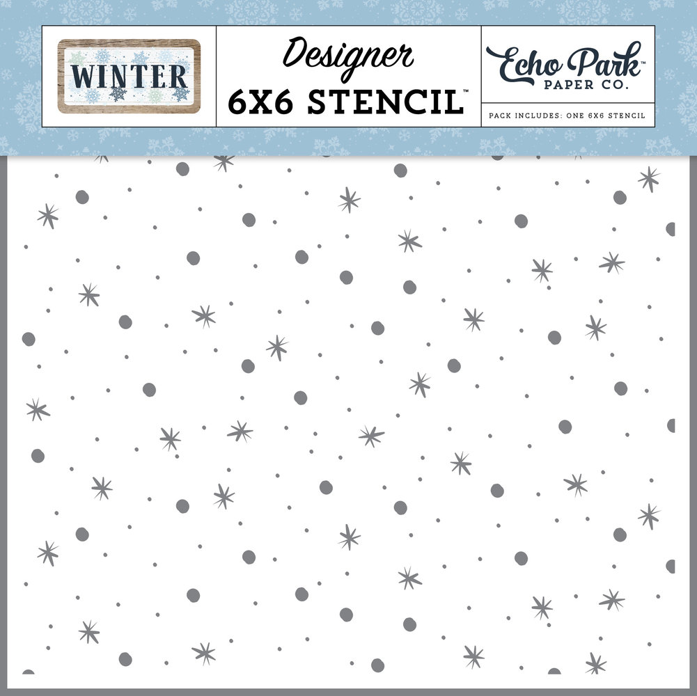 Echo Park Sparkling Snow Stencil (WTR257033) (DISCONTINUED) Echo Park Sparkling Snow Stencil (WTR257033) (DISCONTINUED)