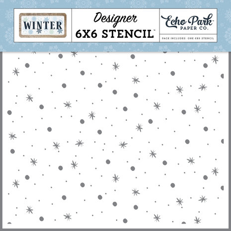 Echo Park Sparkling Snow Stencil (WTR257033) (DISCONTINUED) Echo Park Sparkling Snow Stencil (WTR257033) (DISCONTINUED)