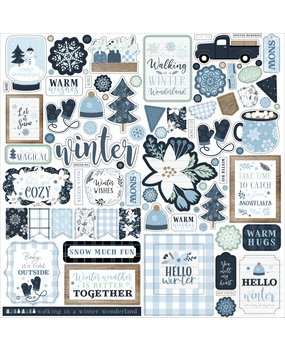 Echo Park Winter 12x12 Inch Element Sticker (WTR257014) (DISCONTINUED)